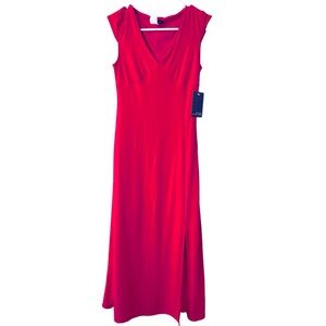 NWT CAUTION TO THE WIND RED MIDI DRESS